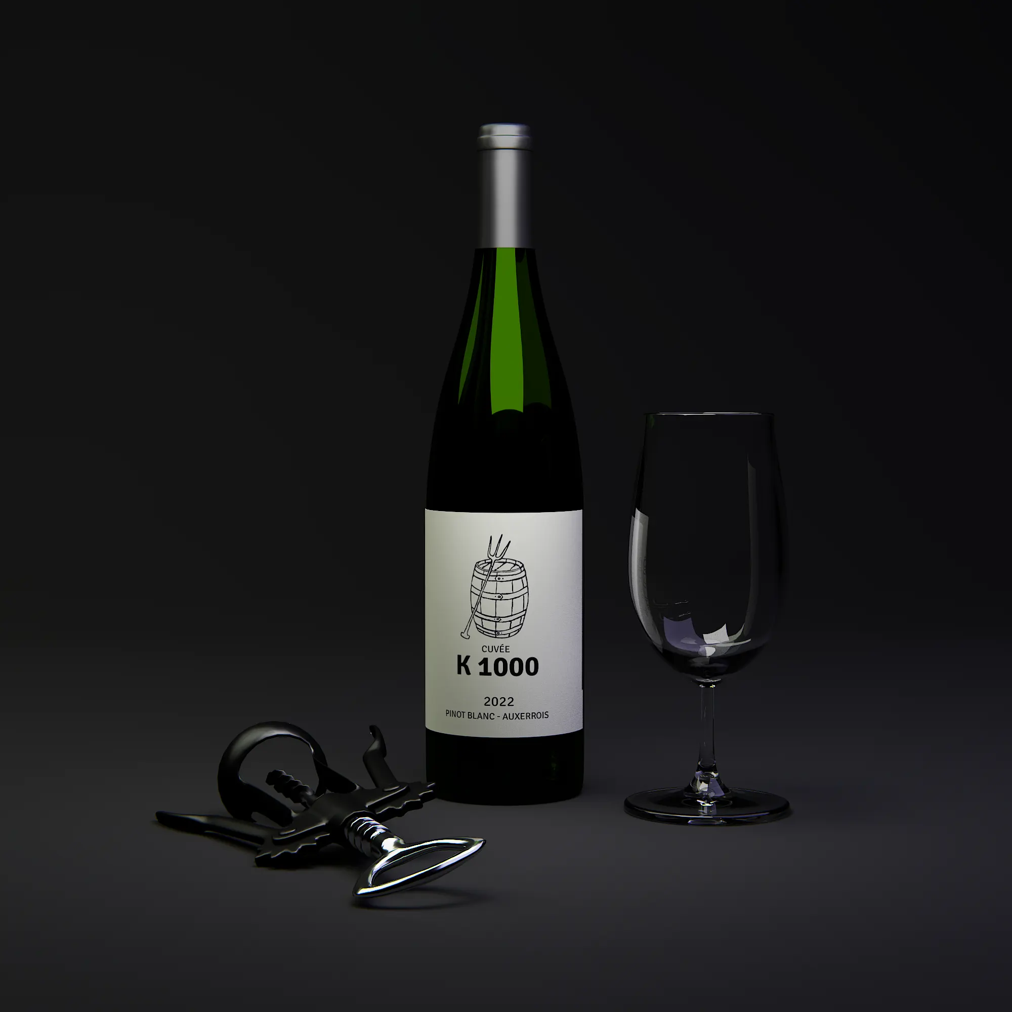 Mockup de la bouteille 'K1000'